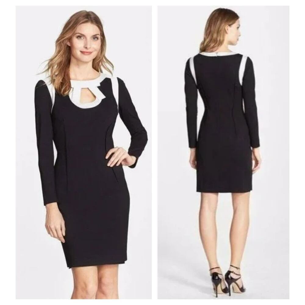 Nue by Shani Ponte Satin Stretch Sheath Dress Size US/4